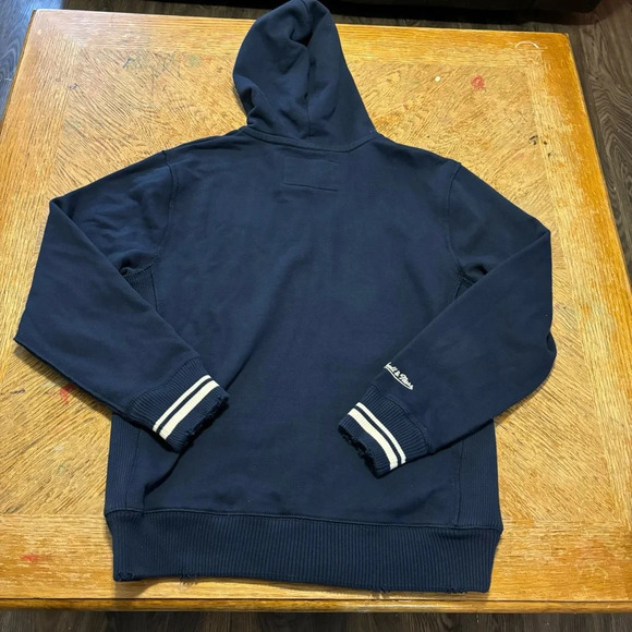 Mitchell & Ness Dallas Cowboys Size Medium full zip up Hoodie Blue Distressed - Picture 2 of 8